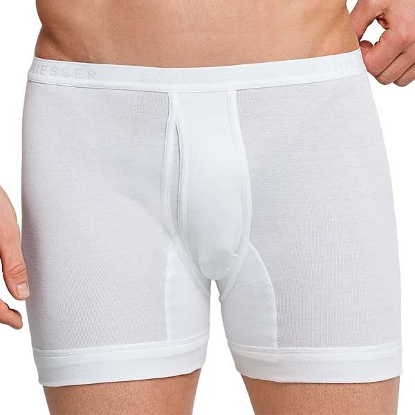 Schiesser katoenen lange heren onderbroek met gulp 005131 |  Lingeriehuisonline